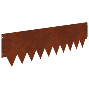 Περίγραμμα γκαζόν 20 pcs 103 x 30 εκ μέταλλο Σκ rusty - Pakobazaar