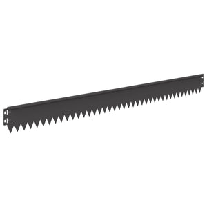 Περίγραμμα γκαζόν 20 pcs 103 x 10 εκ Ατσάλι Μαύρο - Pakobazaar