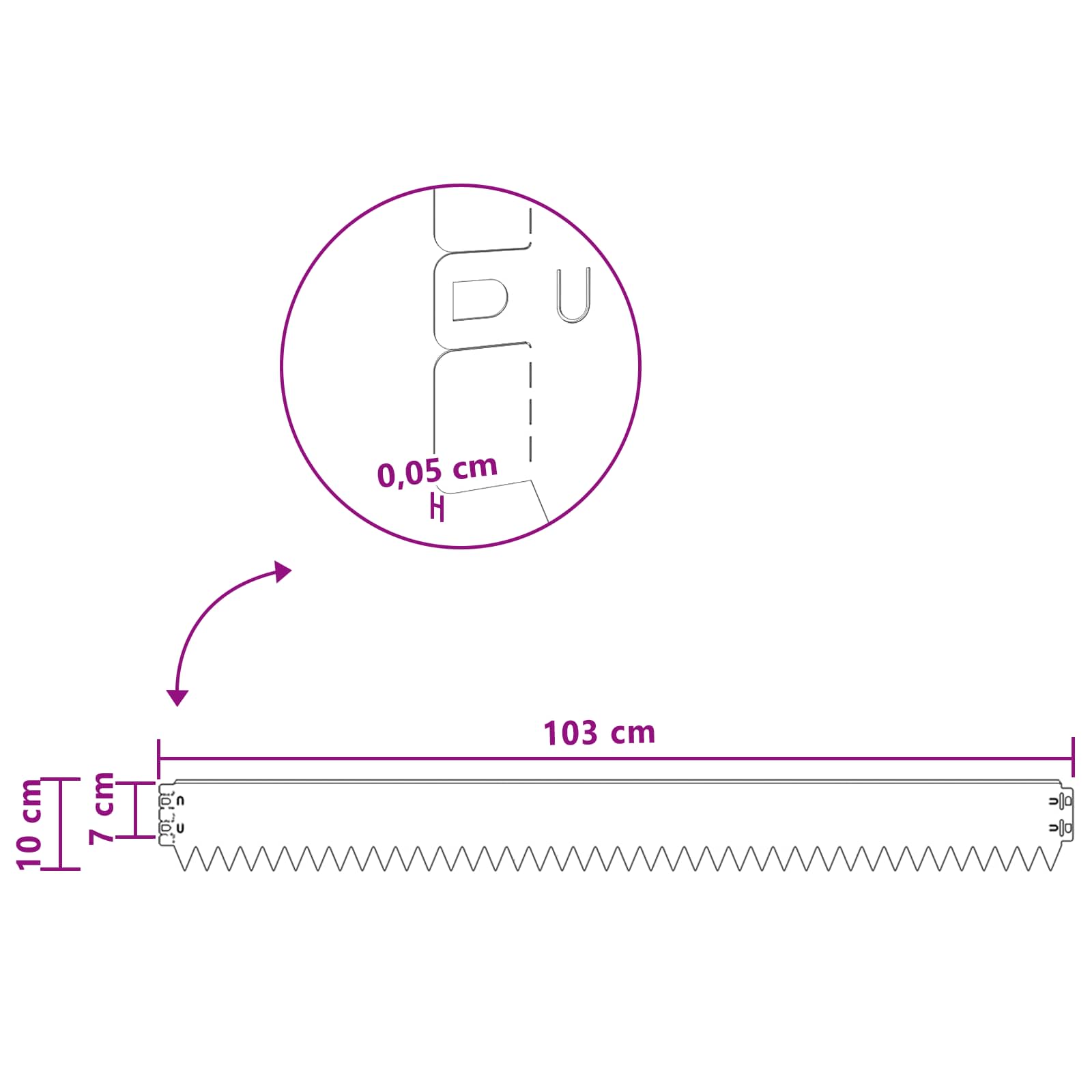Περίγραμμα γκαζόν 30 pcs 103 x 10 εκ Ατσάλι Μαύρο