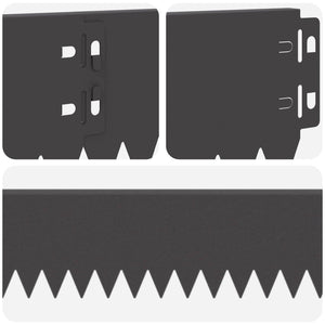 Περίγραμμα γκαζόν 50 pcs 103 x 10 εκ Ατσάλι Μαύρο - Pakobazaar