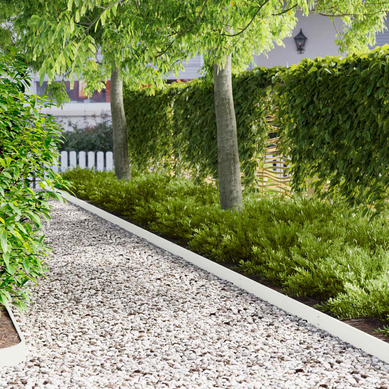 Περίγραμμα γκαζόν 10 pcs 103 x 10 εκ Ατσάλι Λευκό
