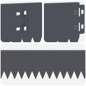Περίγραμμα γκαζόν 30 pcs 103 x 10 εκ Ατσάλι Ανθρακί - Pakobazaar