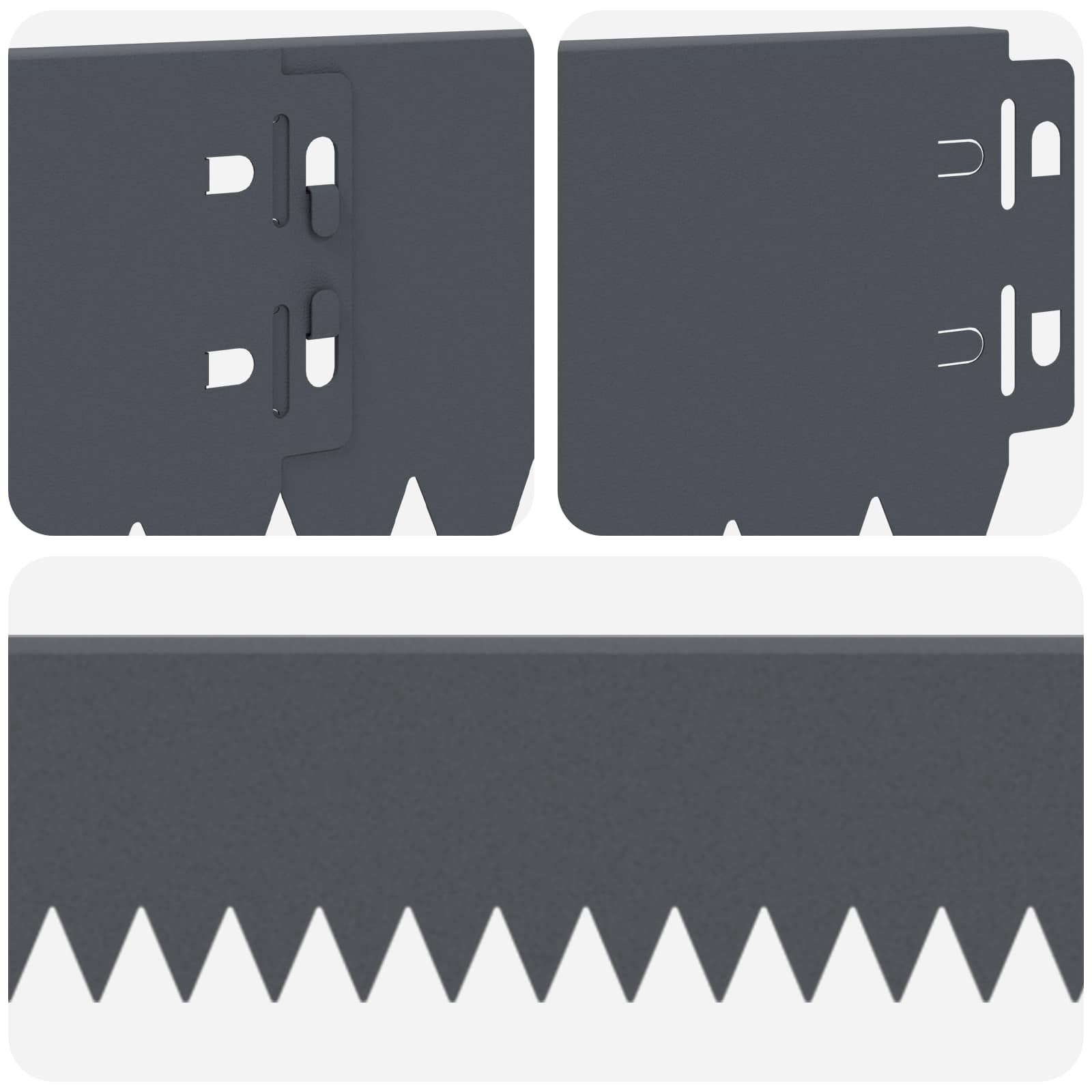 Περίγραμμα γκαζόν 50 pcs 103 x 10 εκ Ατσάλι Ανθρακί