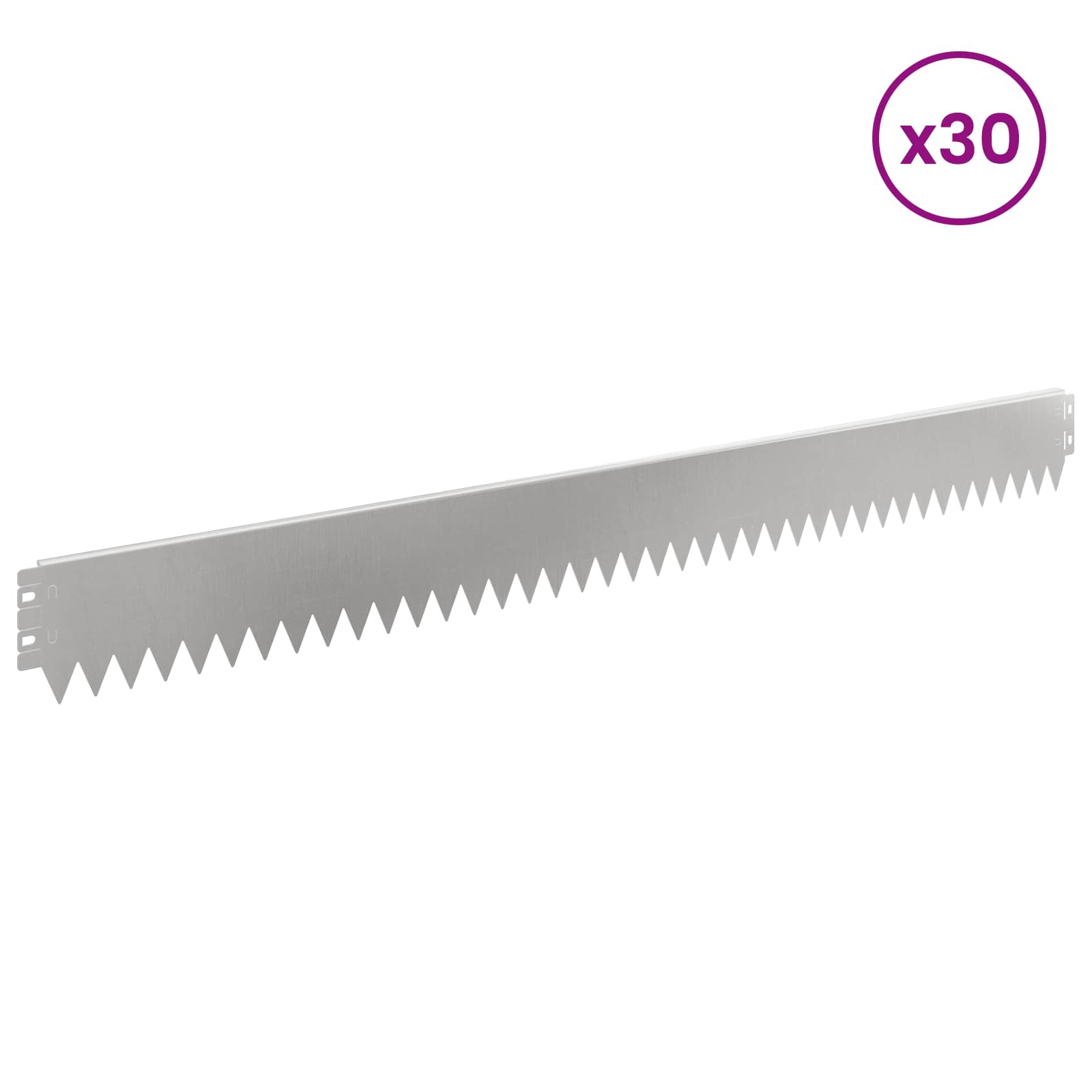 Περίγραμμα γκαζόν 30 pcs 103 x 10 εκ Ατσάλι Ασημί