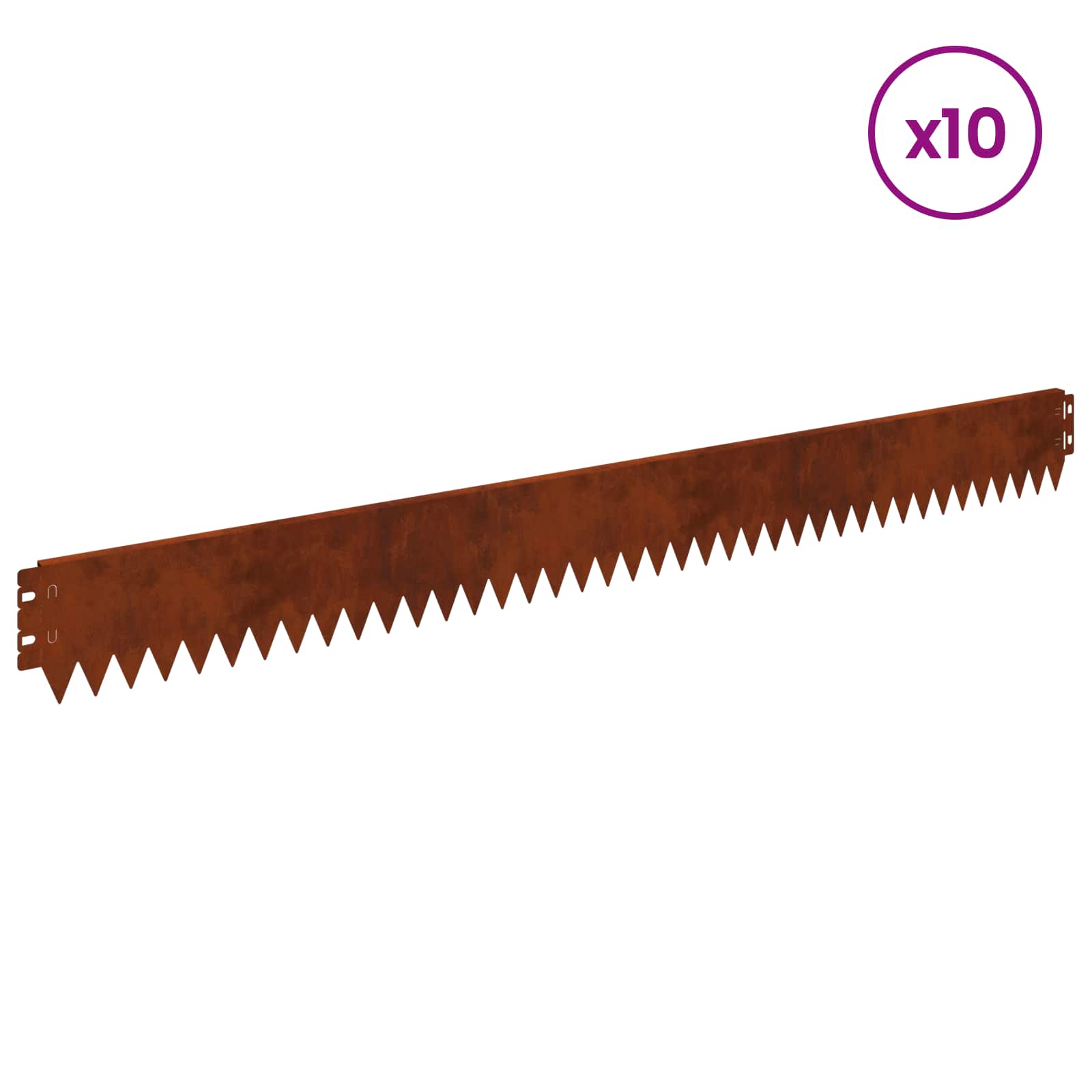 Περίγραμμα γκαζόν 10 pcs 103 x 10 εκ Ατσάλι Σκ rusty