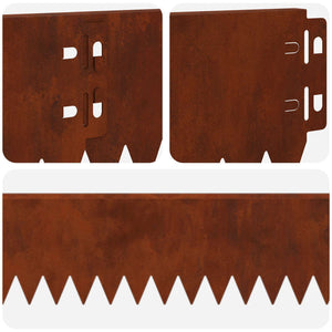 Περίγραμμα γκαζόν 30 pcs 103 x 10 εκ Ατσάλι Σκ rusty - Pakobazaar