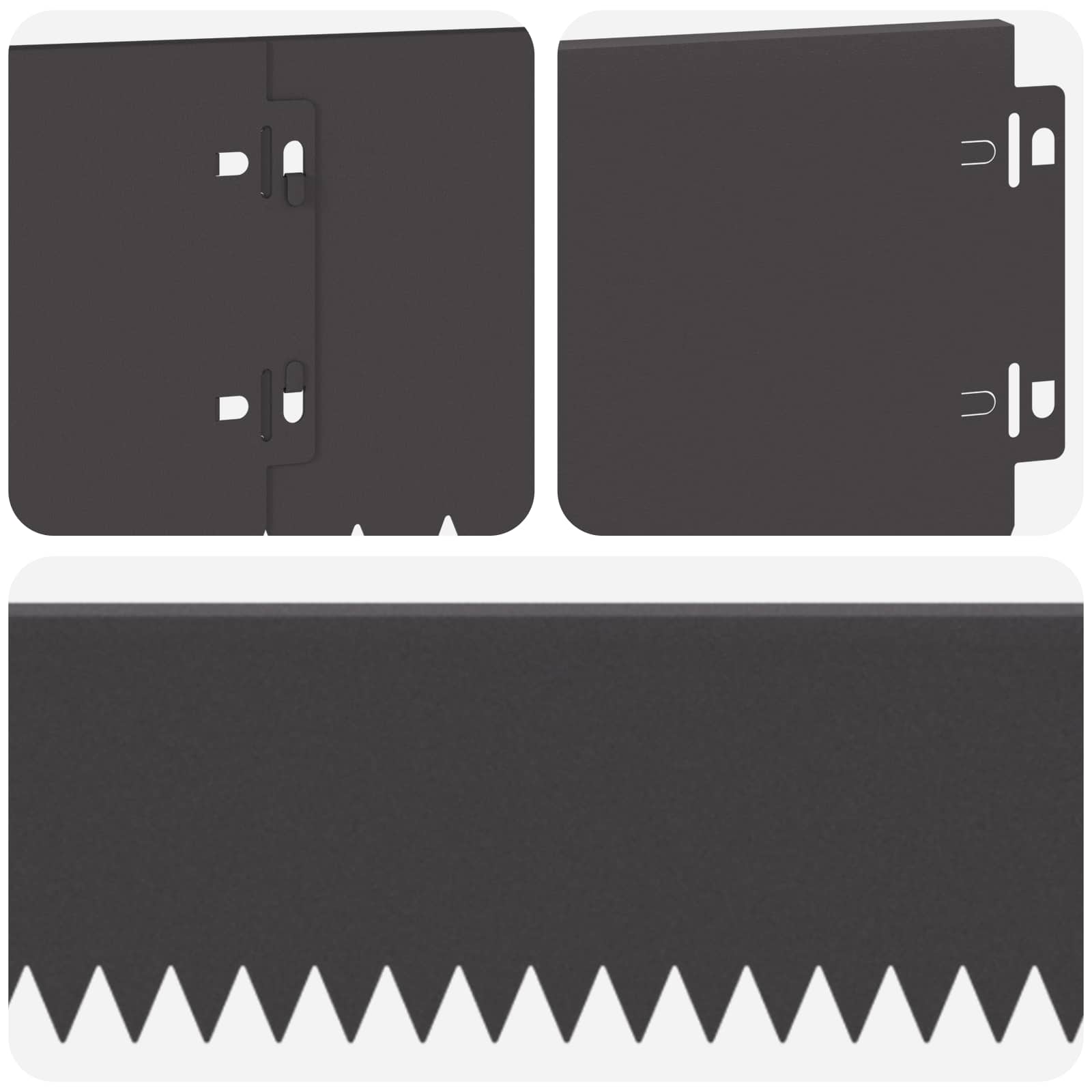 Περίγραμμα γκαζόν 10 pcs 103 x 15 εκ Ατσάλι Μαύρο