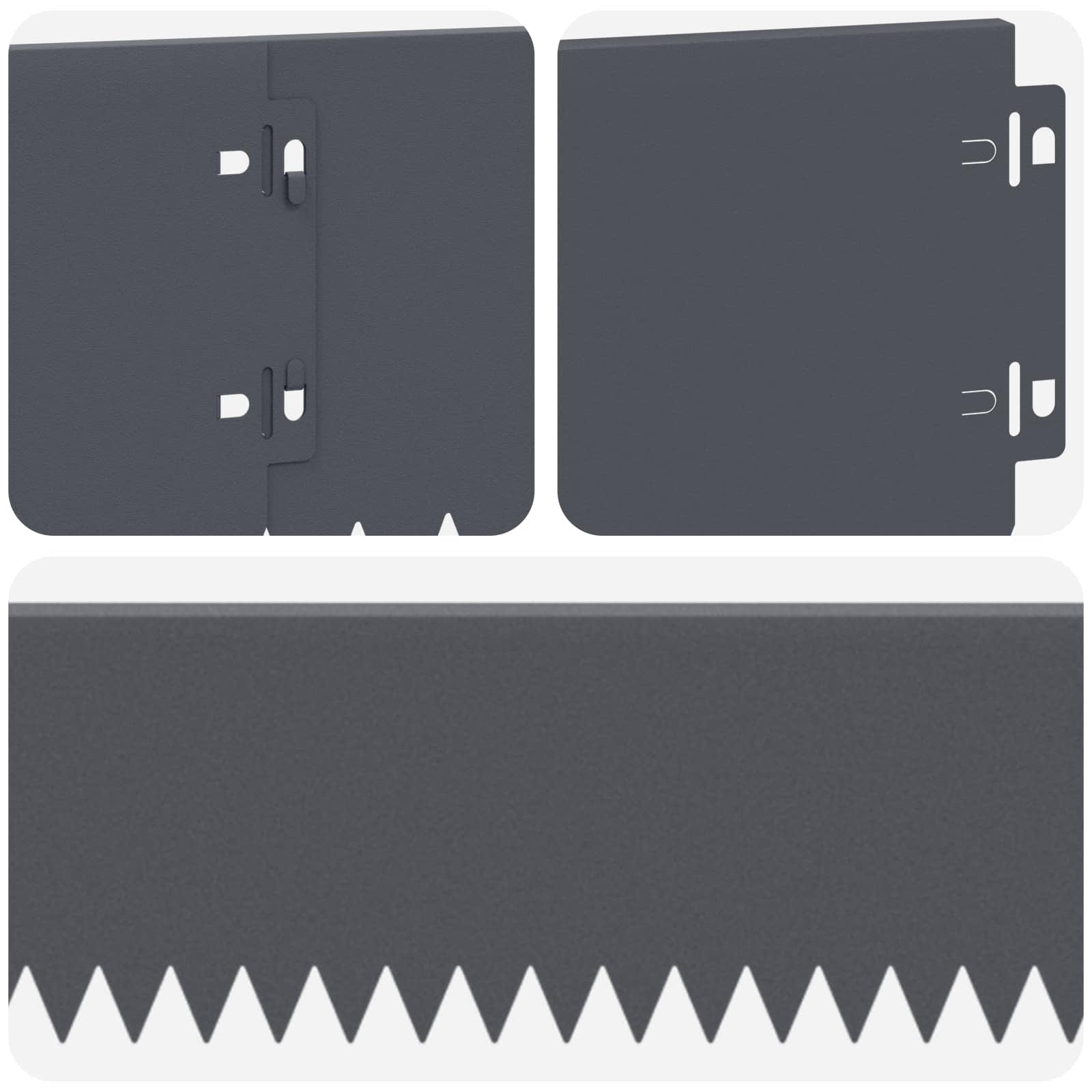 Περίγραμμα γκαζόν 10 pcs 103 x 15 εκ Ατσάλι Ανθρακί