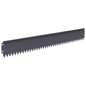 Περίγραμμα γκαζόν 10 pcs 103 x 15 εκ Ατσάλι Ανθρακί - Pakobazaar