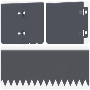 Περίγραμμα γκαζόν 30 pcs 103 x 15 εκ Ατσάλι Ανθρακί - Pakobazaar