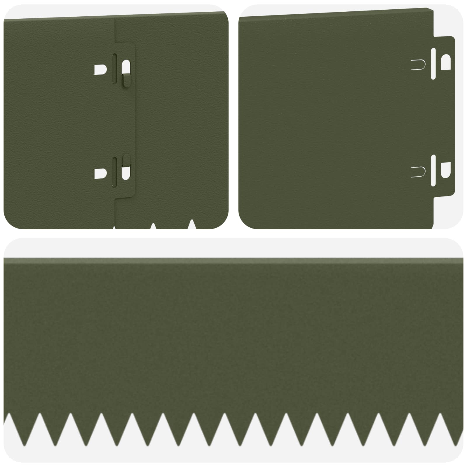 Περίγραμμα γκαζόν 20 pcs 103 x 15 εκ Ατσάλι Λαδί