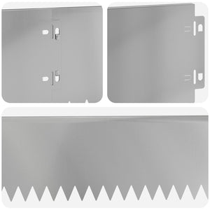 Περίγραμμα γκαζόν 30 pcs 103 x 15 εκ Ατσάλι Ασημί - Pakobazaar