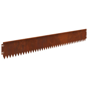 Περίγραμμα γκαζόν 10 pcs 103 x 15 εκ Ατσάλι Σκ rusty - Pakobazaar
