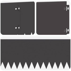 Περίγραμμα γκαζόν 10 pcs 103 x 20 εκ Ατσάλι Μαύρο - Pakobazaar