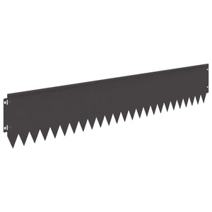 Περίγραμμα γκαζόν 30 pcs 103 x 20 εκ Ατσάλι Μαύρο - Pakobazaar