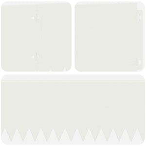 Περίγραμμα γκαζόν 30 pcs 103 x 20 εκ Ατσάλι Λευκό - Pakobazaar