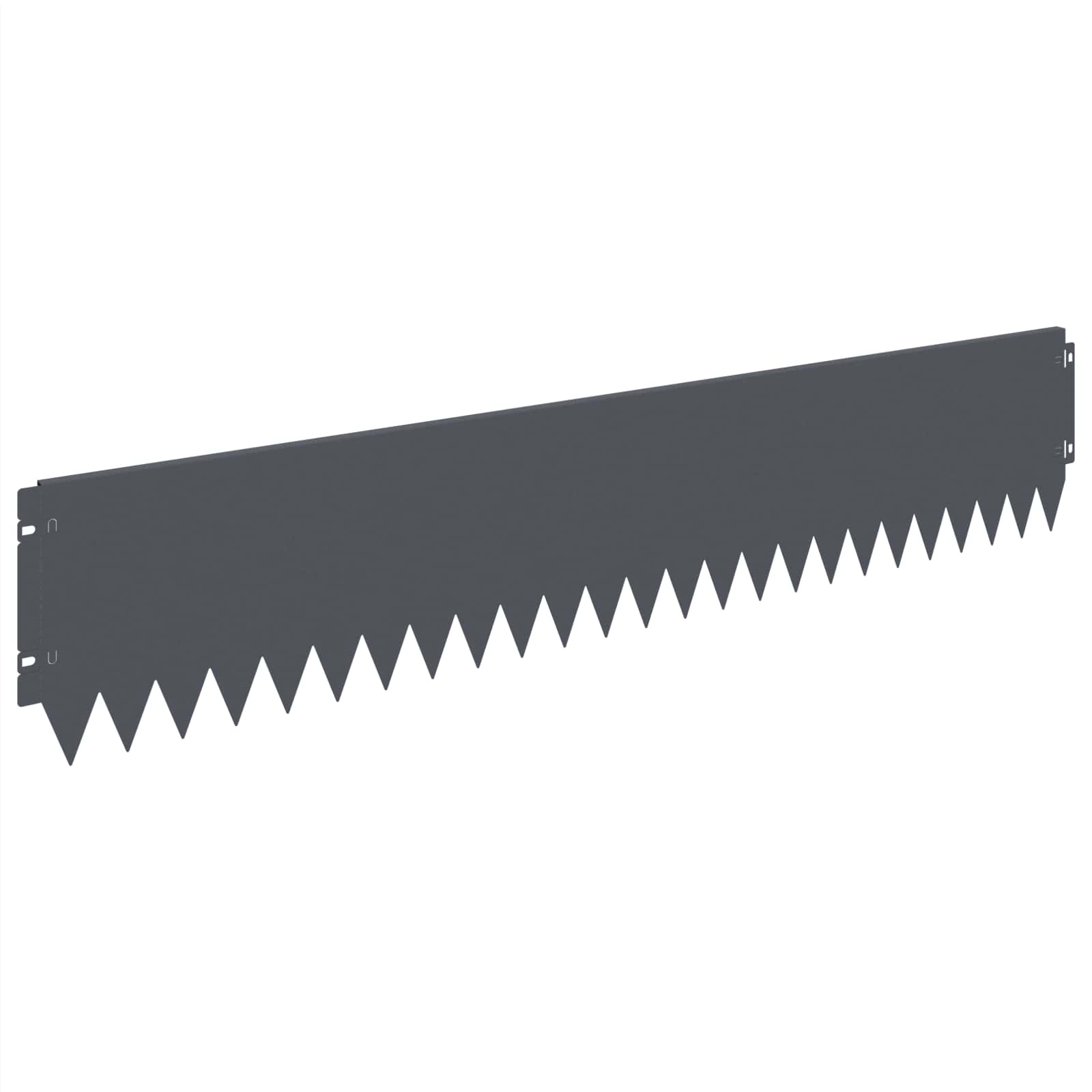 Περίγραμμα γκαζόν 10 pcs 103 x 20 εκ Ατσάλι Ανθρακί