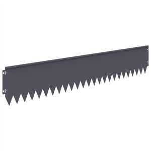 Περίγραμμα γκαζόν 10 pcs 103 x 20 εκ Ατσάλι Ανθρακί - Pakobazaar