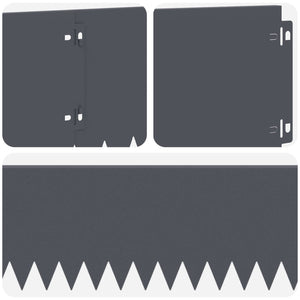 Περίγραμμα γκαζόν 20 pcs 103 x 20 εκ Ατσάλι Ανθρακί - Pakobazaar