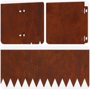 Περίγραμμα γκαζόν 20 pcs 103 x 20 εκ Ατσάλι Σκ rusty - Pakobazaar
