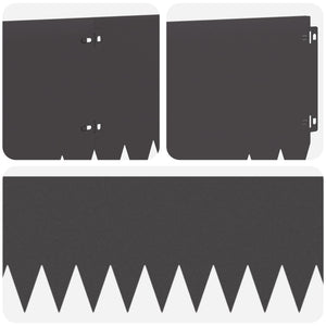 Περίγραμμα γκαζόν 10 pcs 103 x 25 εκ Ατσάλι Μαύρο - Pakobazaar