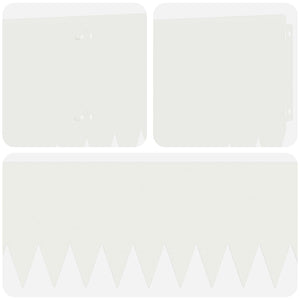 Περίγραμμα γκαζόν 20 pcs 103 x 25 εκ Ατσάλι Λευκό - Pakobazaar