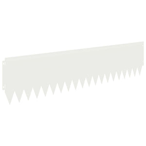 Περίγραμμα γκαζόν 20 pcs 103 x 25 εκ Ατσάλι Λευκό - Pakobazaar