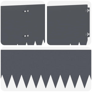 Περίγραμμα γκαζόν 10 pcs 103 x 25 εκ Ατσάλι Ανθρακί - Pakobazaar