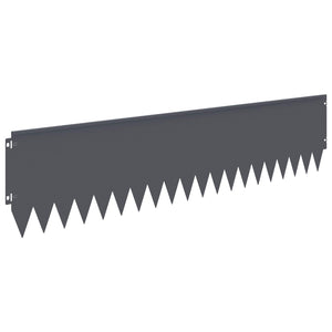 Περίγραμμα γκαζόν 10 pcs 103 x 25 εκ Ατσάλι Ανθρακί - Pakobazaar