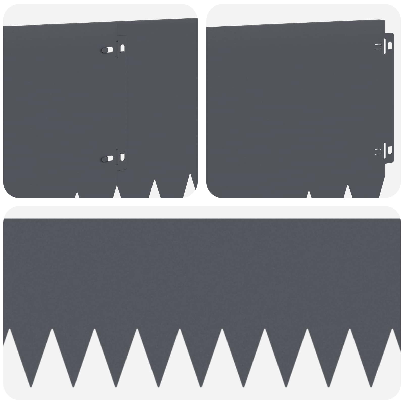 Περίγραμμα γκαζόν 20 pcs 103 x 25 εκ Ατσάλι Ανθρακί