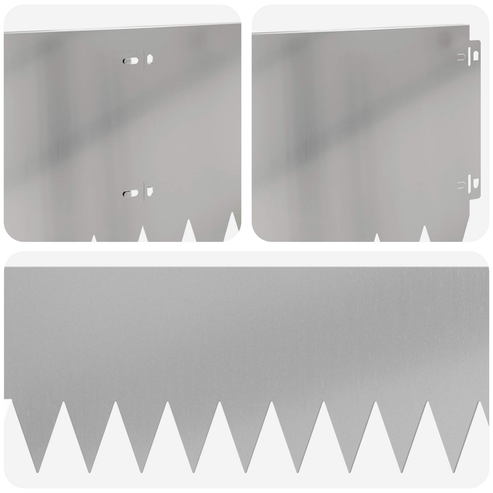 Περίγραμμα γκαζόν 10 pcs 103 x 25 εκ Ατσάλι Ασημί