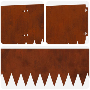 Περίγραμμα γκαζόν 20 pcs 103 x 25 εκ Ατσάλι Σκ rusty - Pakobazaar