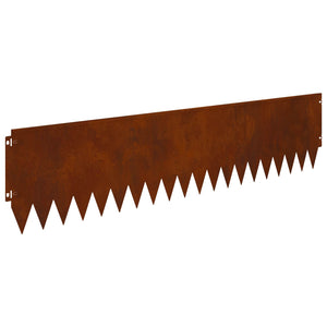 Περίγραμμα γκαζόν 20 pcs 103 x 25 εκ Ατσάλι Σκ rusty - Pakobazaar