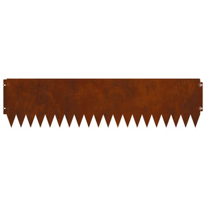 Περίγραμμα γκαζόν 20 pcs 103 x 25 εκ Ατσάλι Σκ rusty - Pakobazaar