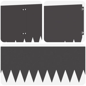Περίγραμμα γκαζόν 10 pcs 103 x 30 εκατοστά Ατσάλι Μαύρο - Pakobazaar