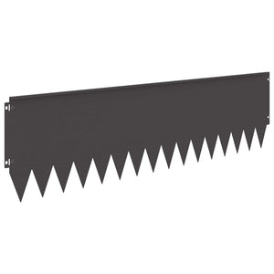 Περίγραμμα γκαζόν 20 pcs 103 x 30 εκατοστά Ατσάλι Μαύρο - Pakobazaar