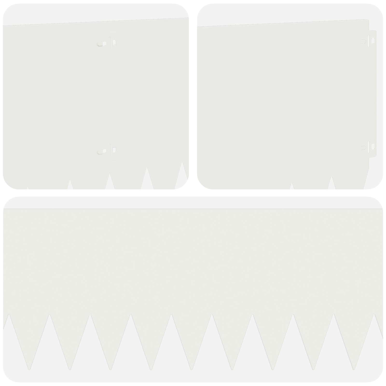 Περίγραμμα γκαζόν 10 pcs 103 x 30 εκατοστά Ατσάλι Λευκό