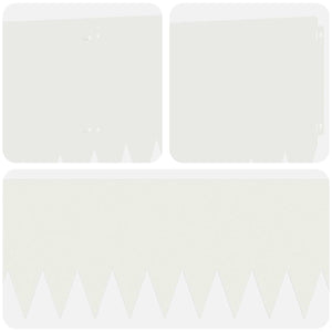 Περίγραμμα γκαζόν 10 pcs 103 x 30 εκατοστά Ατσάλι Λευκό - Pakobazaar