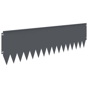 Περίγραμμα γκαζόν 10 pcs 103 x 30 εκατοστά Ατσάλι Ανθρακί - Pakobazaar