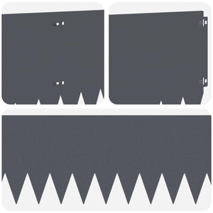 Περίγραμμα γκαζόν 20 pcs 103 x 30 εκατοστά Ατσάλι Ανθρακί - Pakobazaar