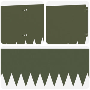 Περίγραμμα γκαζόν 20 pcs 103 x 30 εκατοστά Ατσάλι Λαδί - Pakobazaar