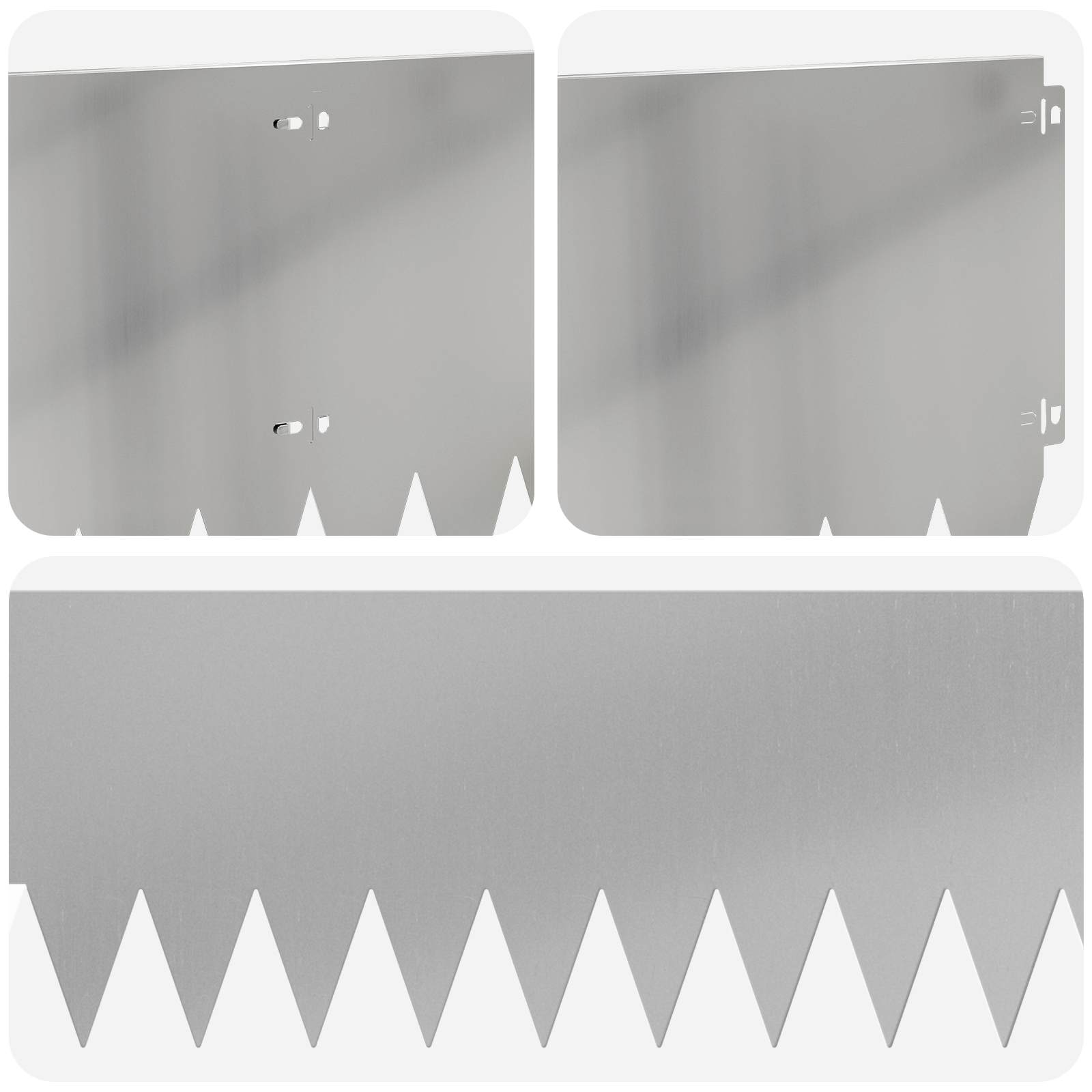 Περίγραμμα γκαζόν 10 pcs 103 x 30 εκατοστά Ατσάλι Ασημί