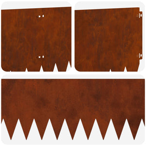 Περίγραμμα γκαζόν 10 pcs 103 x 30 εκατοστά Ατσάλι Σκ rusty - Pakobazaar