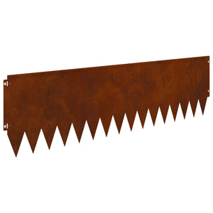 Περίγραμμα γκαζόν 10 pcs 103 x 30 εκατοστά Ατσάλι Σκ rusty - Pakobazaar
