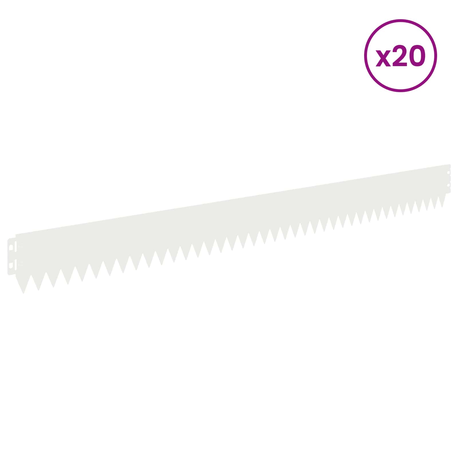 Περίγραμμα γκαζόν 20 pcs 103 x 10 εκ Ατσάλι Λευκό