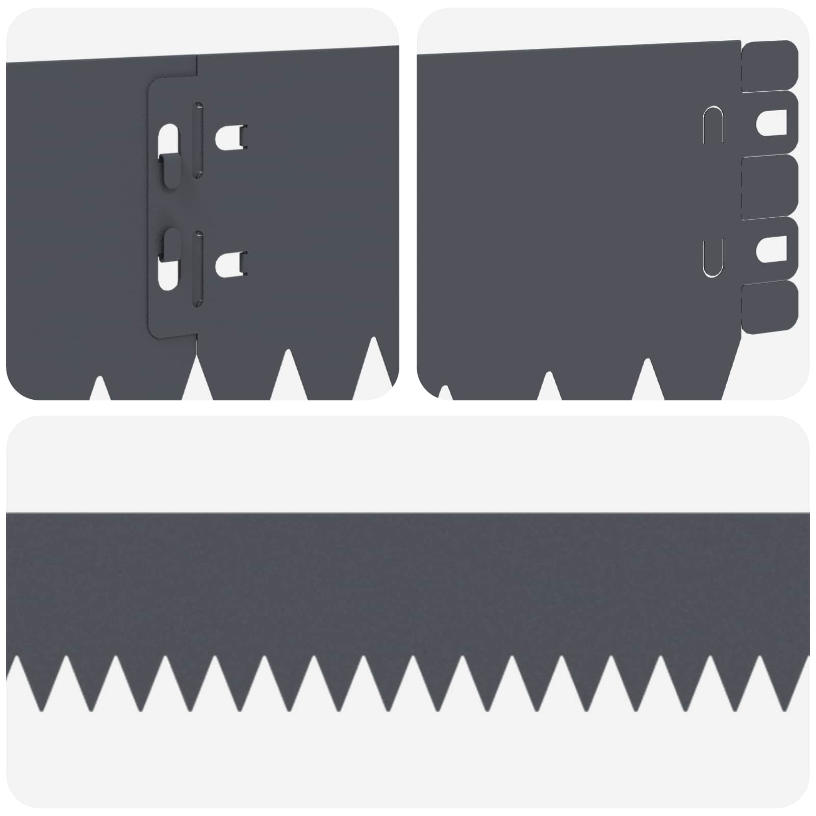 Περίγραμμα γκαζόν 30 pcs 103 x 10 εκ Ατσάλι Ανθρακί
