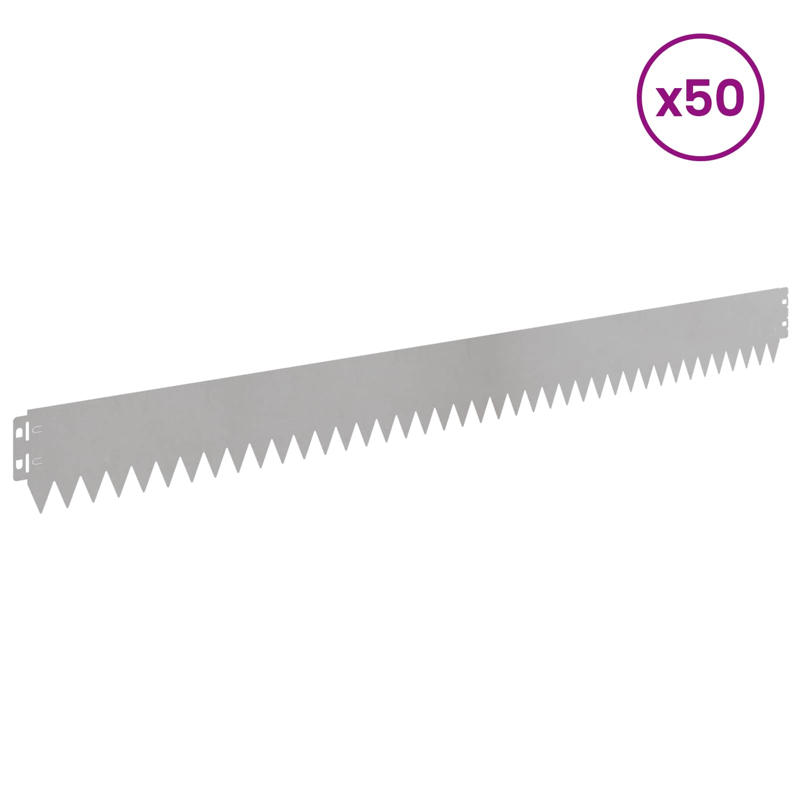 Περίγραμμα γκαζόν 50 pcs 103 x 10 εκ Ατσάλι Ασημί