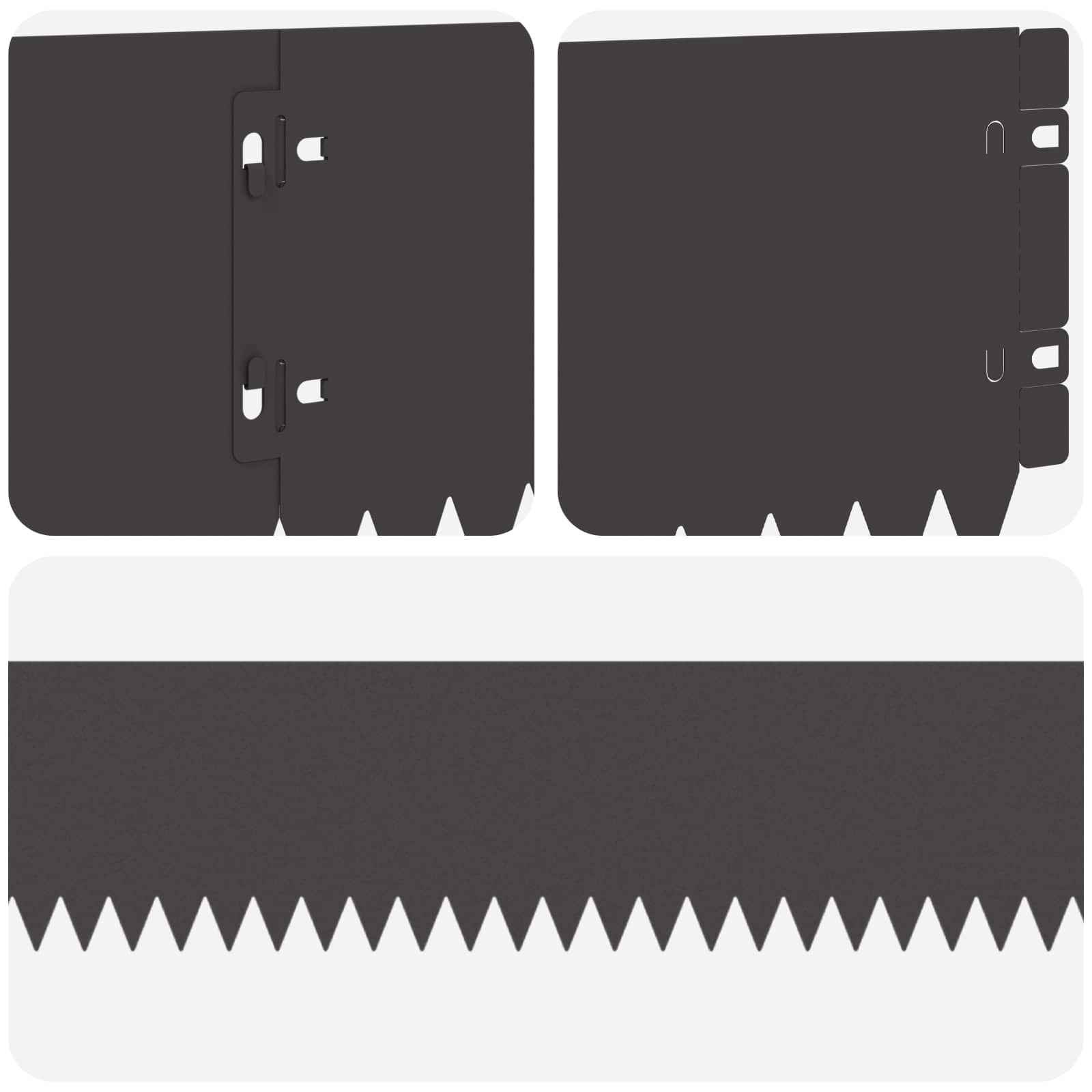 Περίγραμμα γκαζόν 20 pcs 103 x 15 εκ Ατσάλι Μαύρο