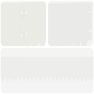 Περίγραμμα γκαζόν 10 pcs 103 x 15 εκ Ατσάλι Λευκό - Pakobazaar