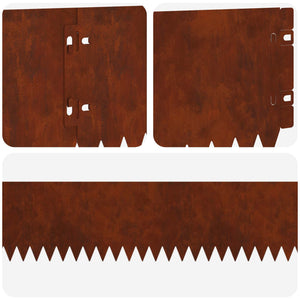 Περίγραμμα γκαζόν 30 pcs 103 x 15 εκ Ατσάλι Σκ rusty - Pakobazaar